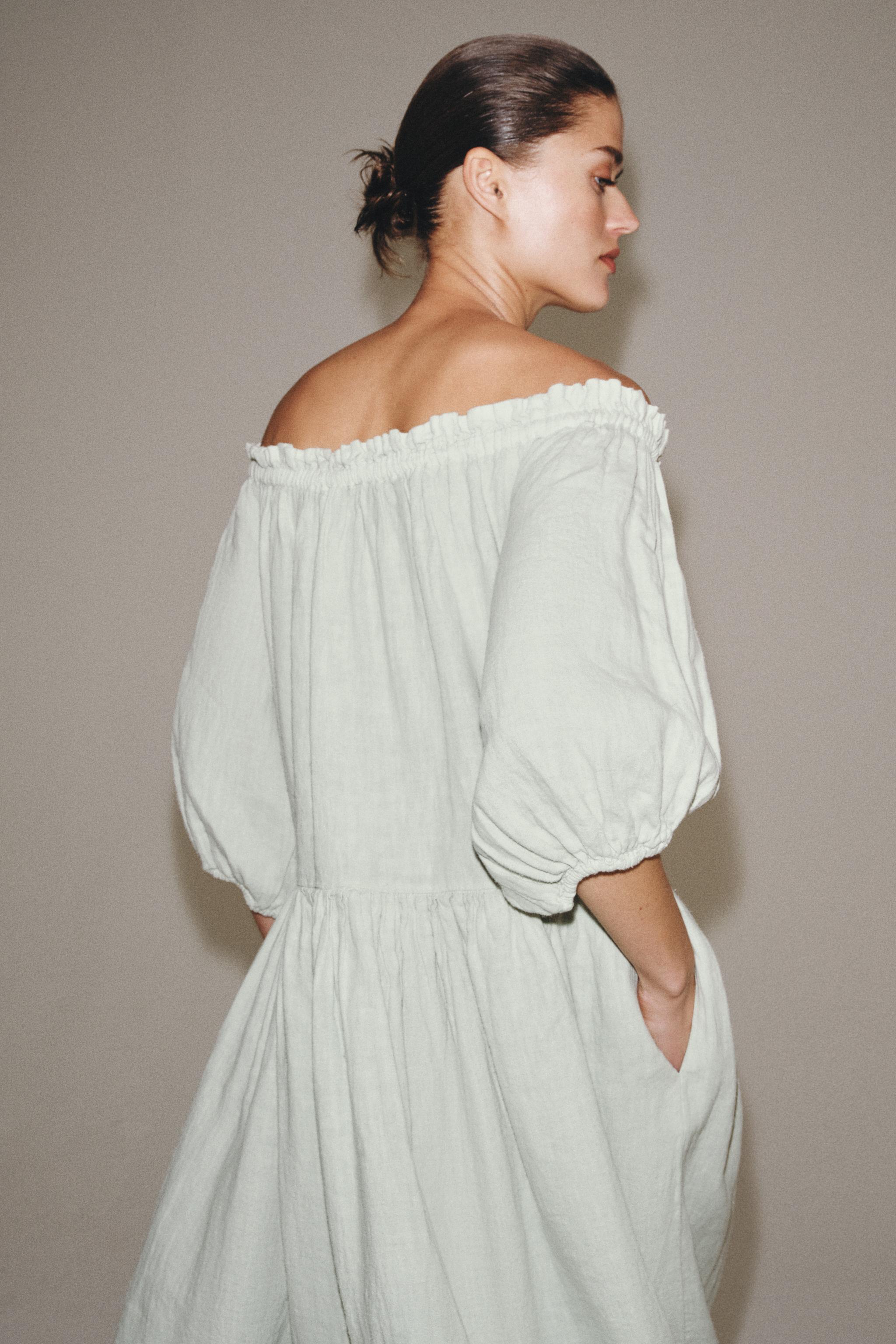 ZW COLLECTION 100% LINEN MIDI DRESS